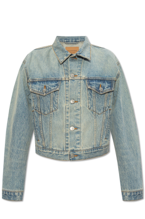 Balenciaga Denim jacket with logo | Women's Clothing | Vitkac